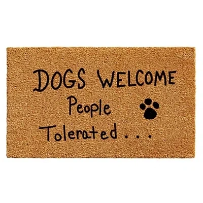 Kirkland's Dogs Welcome Coir Doormat In Brown