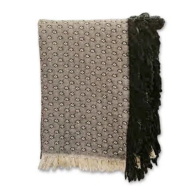 Kirkland's Dotted Woven Throw In Black