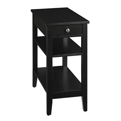 Kirkland's Double Shelf Wood Accent Table In Black