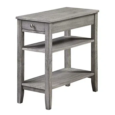 Kirkland's Double Shelf Wood Accent Table In Gray