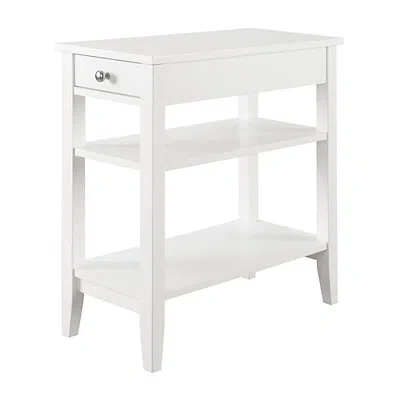 Kirkland's Double Shelf Wood Accent Table In White