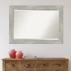 Kirkland's Dove Gray Scoop Frame Beveled Mirror In Gray