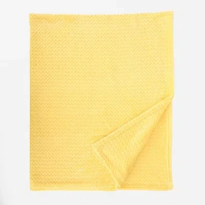Kirkland's Dreamy Plush Throw In Yellow