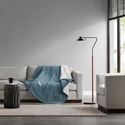 Kirkland's Dreamy Soft Heated Throw In Blue