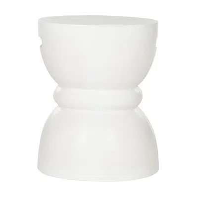 Kirkland's Drum Accent Table With Handles In White