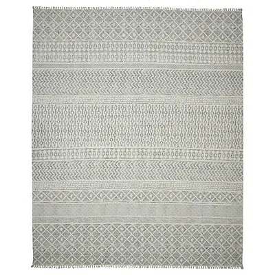 Kirkland's Dune Geometric Flat Weave Area Rug In Gray