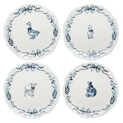 Kirkland's Easter Animals Toile Salad Plates In Multi