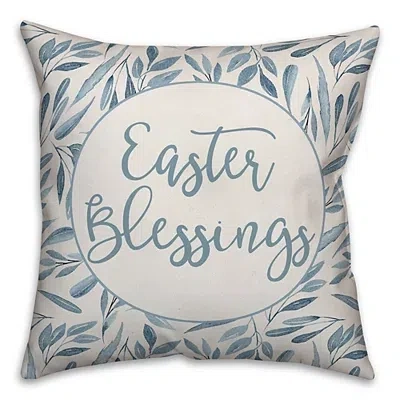 Kirkland's Easter Blessings Floral Pillow In Blue