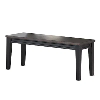 Kirkland's Ebony And Driftwood Two-tone Bench In Black