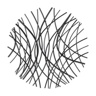 Kirkland's Elena Black Metal Abstract Wall Plaque