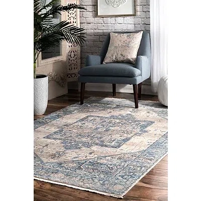 Kirkland's Eli Medallion Fringe Area Rug In Multi