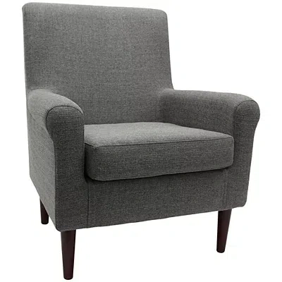 Kirkland's Ellen Rolled Arms Accent Chair In Gray