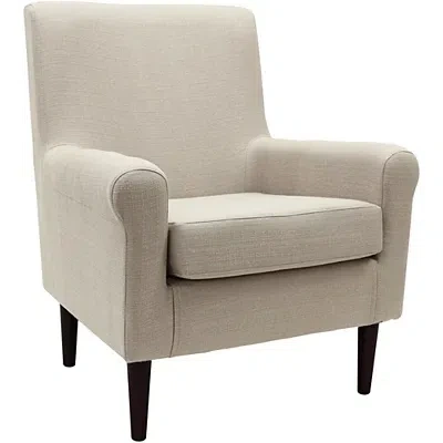 Kirkland's Ellen Rolled Arms Accent Chair In White