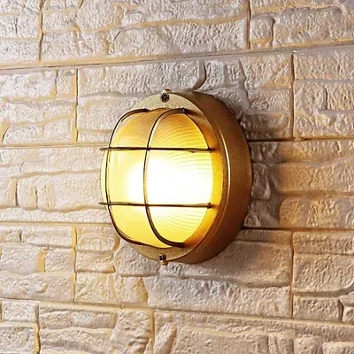 Kirkland's Elson Outdoor Wall Sconce In Gold