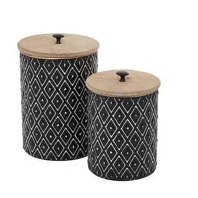 Kirkland's Embossed Diamond Jars In Multi