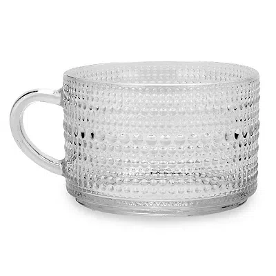 Kirkland's Embossed Glass Coffee Mug In Transparent