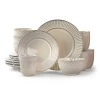 Kirkland's Embossed Stoneware Dinnerware Set In White