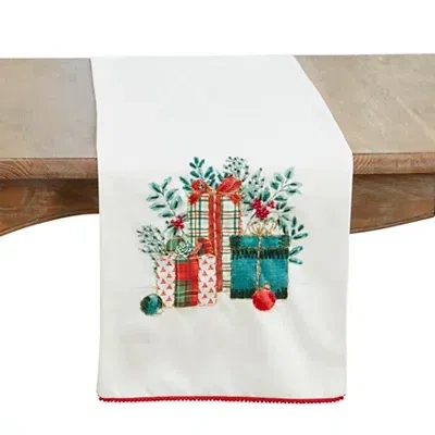 Kirkland's Embroidered Christmas Gifts Table Runner In Multi