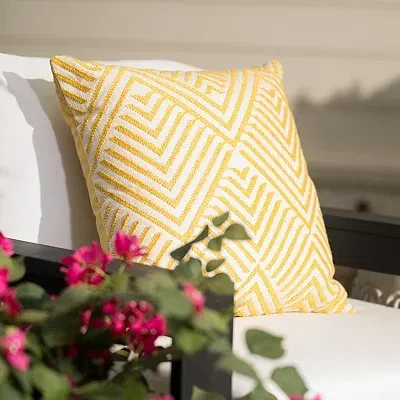 Kirkland's Embroidered Diamond Outdoor Pillow In Multi