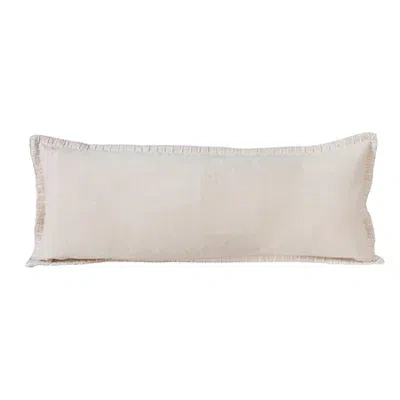 Kirkland's Embroidered Edge Lumbar Pillow In Brown