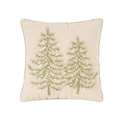 Kirkland's Embroidered Evergreens Throw Pillow In Multi