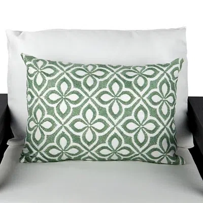 Kirkland's Embroidered Floral Outdoor Lumbar Pillow In Multi