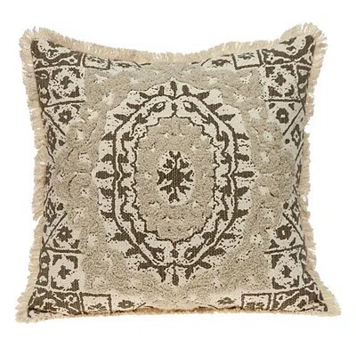 Kirkland's Embroidered Pillow In Brown