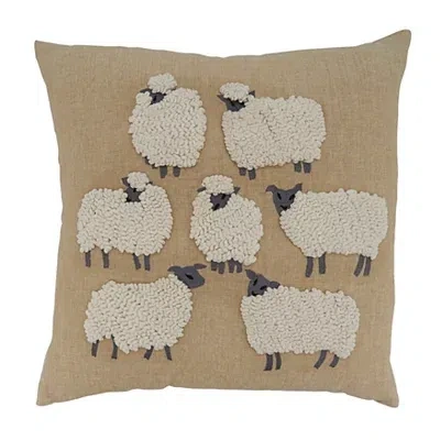 Kirkland's Embroidered Sheep Accent Pillow In Brown