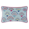 Kirkland's Embroidered Tropical Shells Lumbar Pillow