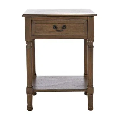Kirkland's Emory Natural Single Drawer Accent Table In Brown