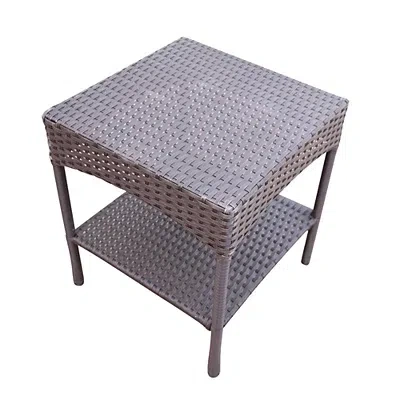 Kirkland's Espresso Resin Wicker Side Table In Brown