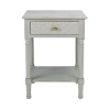 Kirkland's Evelina Gray Textured Single Drawer Accent Table In Gray