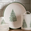 Kirkland's Evergreen Trees Embossed Serving Bowl In Multi