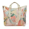 Kirkland's Exotic Leaves Extra Large Tote Bag In Pink
