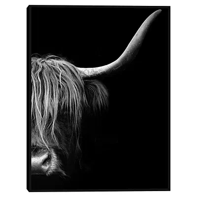 Kirkland's Face To Framed Canvas Art Print In Black