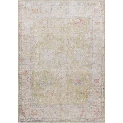 Kirkland's Faded Botanical Washable Area Rug In Multi