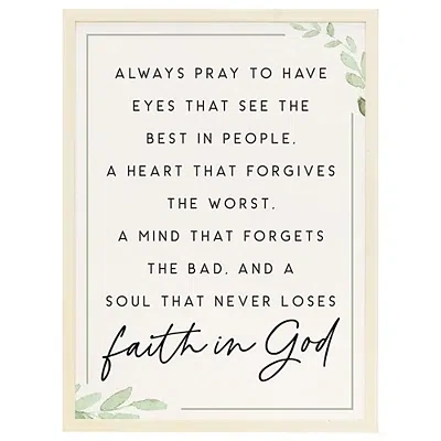 Kirkland's Faith In God Wood Wall Plaque In Multi