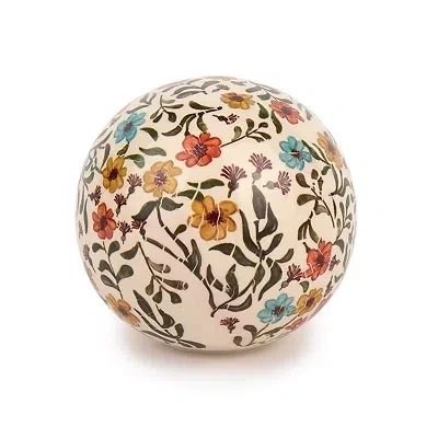 Kirkland's Fall Floral Porcelain Orb In White