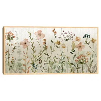 Kirkland's Fall Flower Sketch Framed Canvas Print In Multi