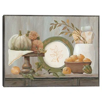 Kirkland's Fall Kitchen Scene Framed Canvas Art Print In Multi