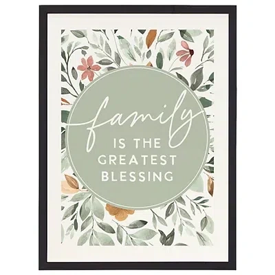 Kirkland's Family Blessing Floral Framed Wall Plaque In Multi