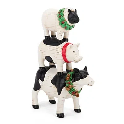 Kirkland's Farm Animal Stack Christmas Figurine In Multi