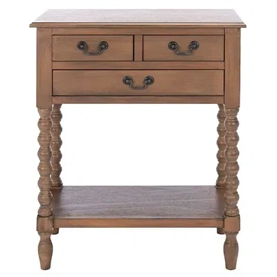 Kirkland's Farmhouse 3-drawer Console Table In Brown