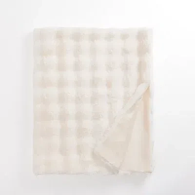 Kirkland's Faux Fur Bubble Throw In Neutral