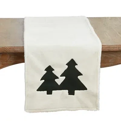 Kirkland's Faux Fur Christmas Tree Table Runner In Multi