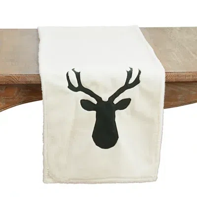 Kirkland's Faux Fur Reindeer Christmas Table Runner In Multi