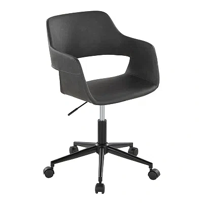 Kirkland's Faux Leather & Black Marshall Office Chair