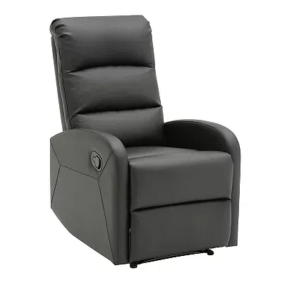Kirkland's Faux Leather Dormi Recliner In Black