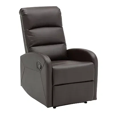 Kirkland's Faux Leather Dormi Recliner In Brown