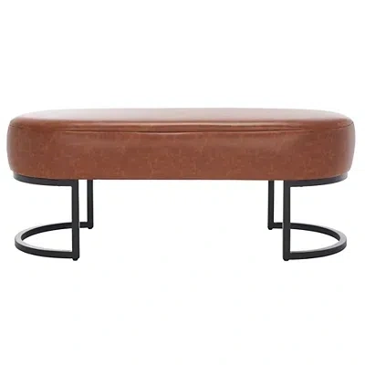 Kirkland's Faux Leather Leota Bench In Multi